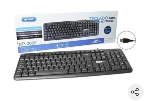 Teclado com fio para computador
