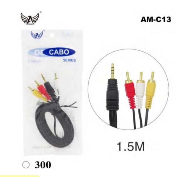 Cabo de áudio e vídeo (para tv box e etc)